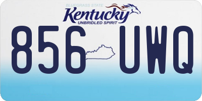 KY license plate 856UWQ