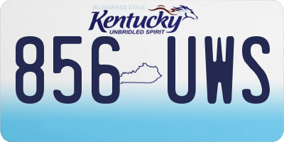 KY license plate 856UWS