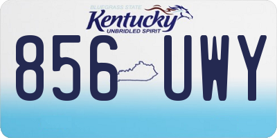 KY license plate 856UWY