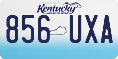 KY license plate 856UXA