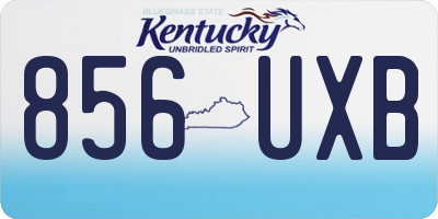 KY license plate 856UXB