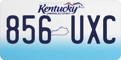 KY license plate 856UXC