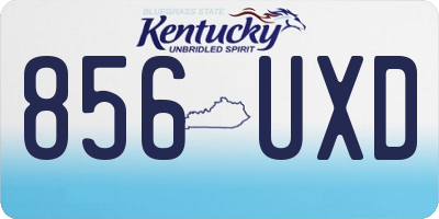 KY license plate 856UXD