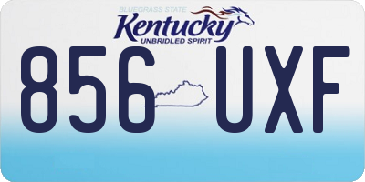 KY license plate 856UXF