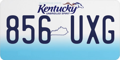 KY license plate 856UXG