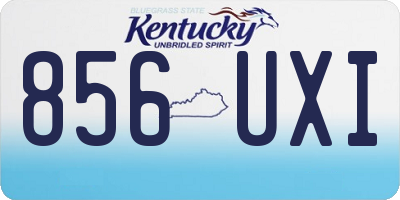 KY license plate 856UXI