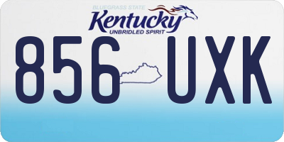 KY license plate 856UXK