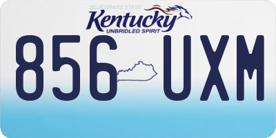 KY license plate 856UXM