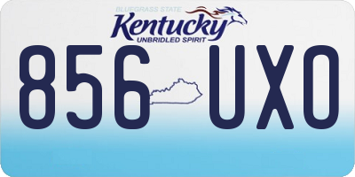 KY license plate 856UXO