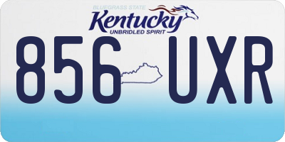 KY license plate 856UXR