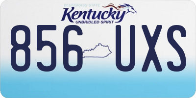 KY license plate 856UXS