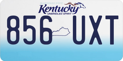 KY license plate 856UXT
