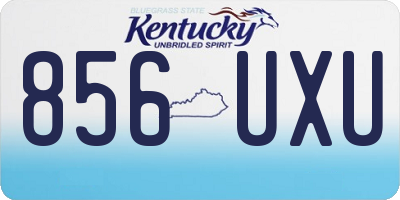 KY license plate 856UXU