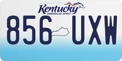 KY license plate 856UXW