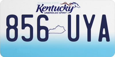KY license plate 856UYA