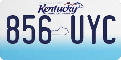 KY license plate 856UYC
