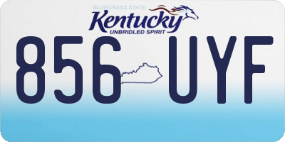 KY license plate 856UYF