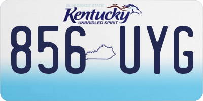 KY license plate 856UYG