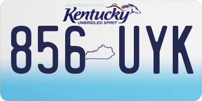 KY license plate 856UYK
