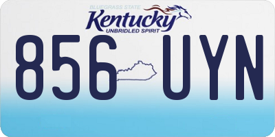KY license plate 856UYN