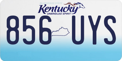 KY license plate 856UYS