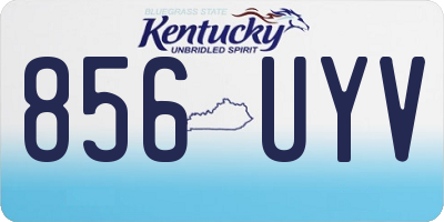 KY license plate 856UYV