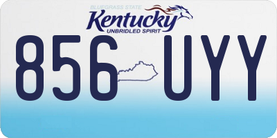 KY license plate 856UYY