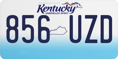 KY license plate 856UZD