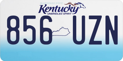 KY license plate 856UZN