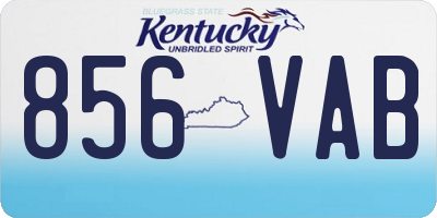 KY license plate 856VAB