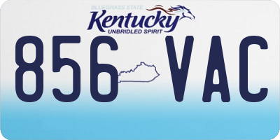 KY license plate 856VAC