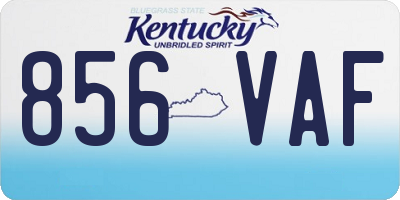 KY license plate 856VAF