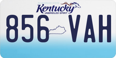 KY license plate 856VAH
