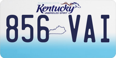 KY license plate 856VAI