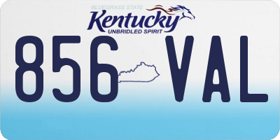 KY license plate 856VAL