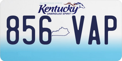 KY license plate 856VAP