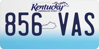 KY license plate 856VAS