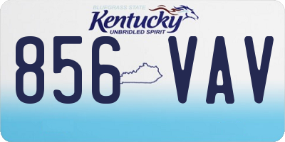 KY license plate 856VAV