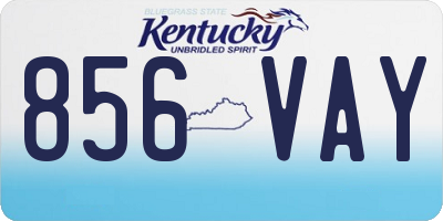 KY license plate 856VAY
