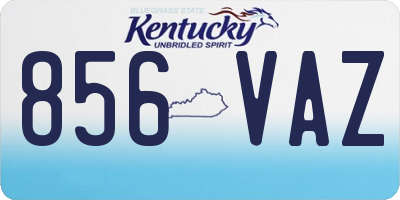 KY license plate 856VAZ