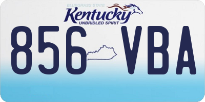 KY license plate 856VBA