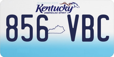 KY license plate 856VBC