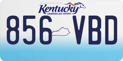 KY license plate 856VBD