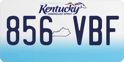 KY license plate 856VBF