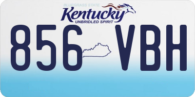 KY license plate 856VBH