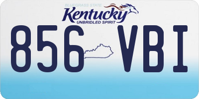 KY license plate 856VBI