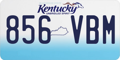 KY license plate 856VBM