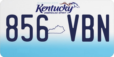 KY license plate 856VBN