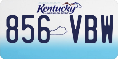 KY license plate 856VBW