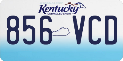 KY license plate 856VCD